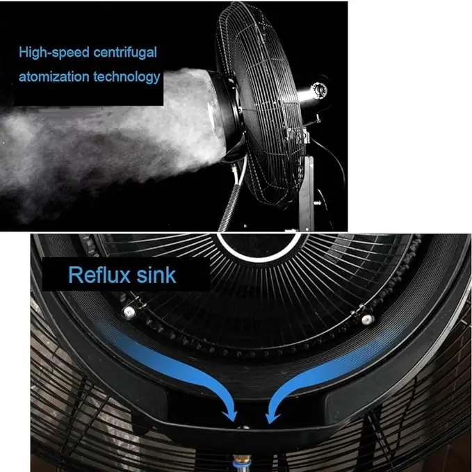 Fog Spray Fan, 24", 26", 30", Wall - detail 8