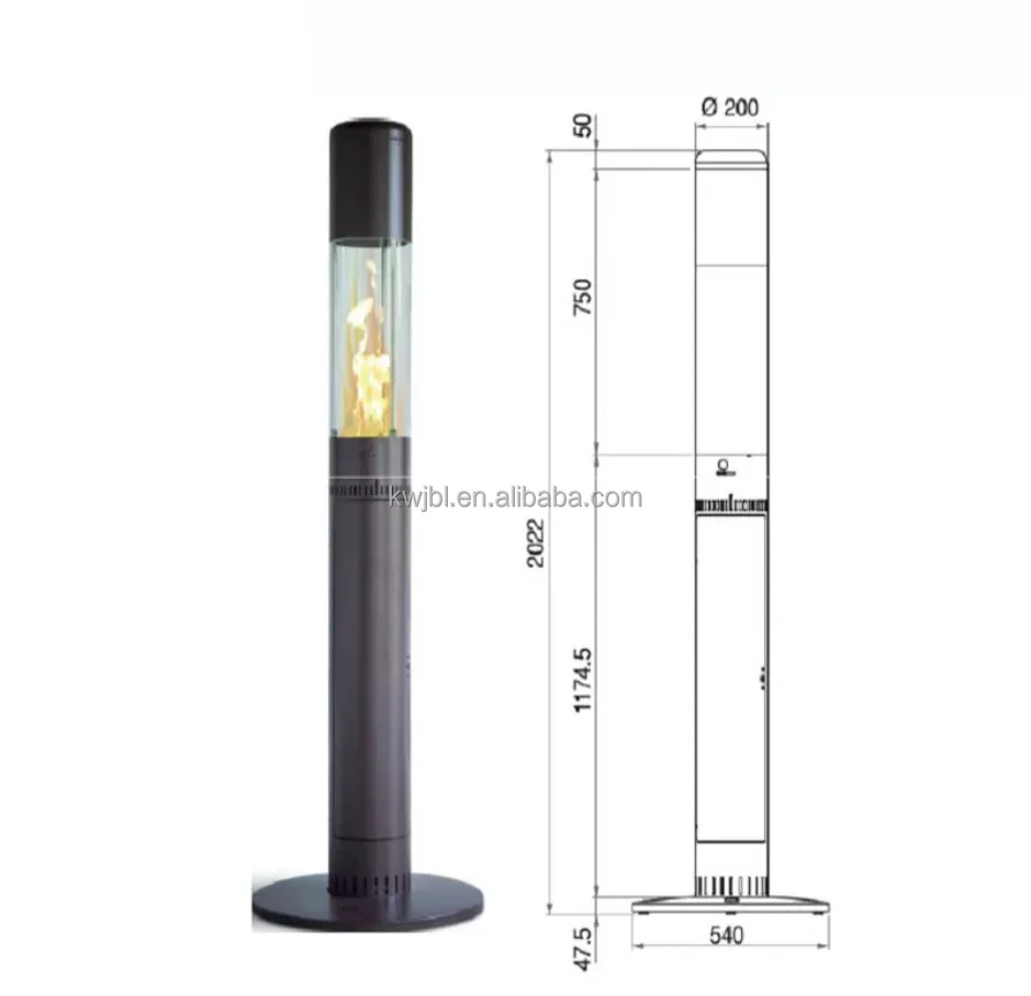Modern Steel Gas Fireplace, Gas Fireplaces - detail 6