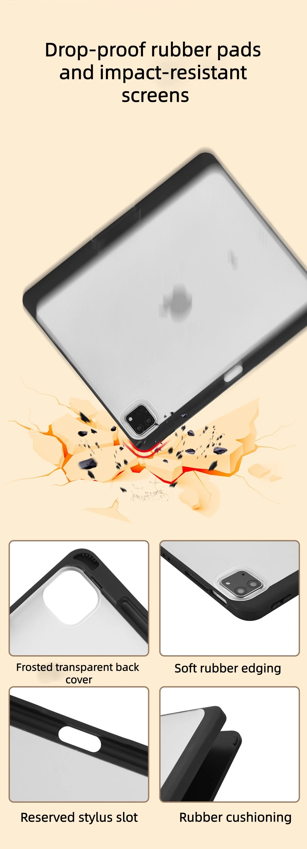 product magic keyboard case transparent rotating backlit detachable hidden pen slot bluetooth connectivity type c charging 11 laudtec-7