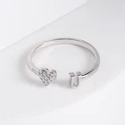 Silver Ring High Quality Sterling Silver Classic Opening Heart I Love U Ring