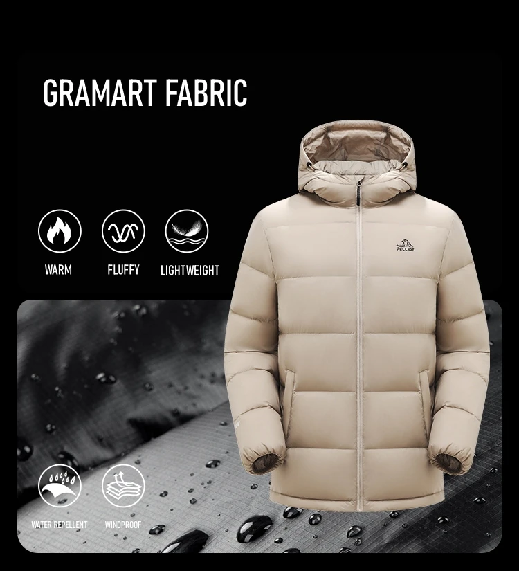 Pelliot 800 Filling Down Jackets 2023 F/W Outdoor Windproof Warm Mountaineering 95% Goose Down Jacket