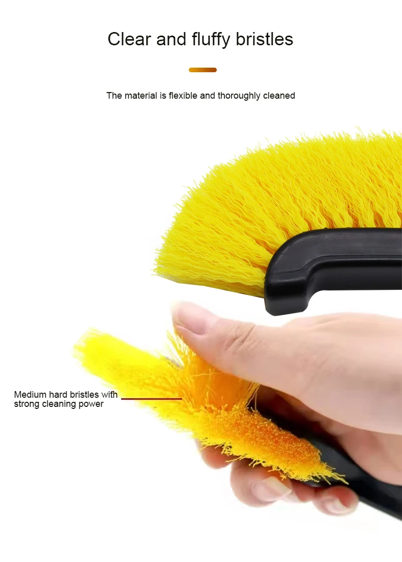 Car Wheel Cleaning Brush Wheel Hub Tire Long Handle Brush Car Inside Outside Cleaning Tool Car Cleaning Detailing Accessory
