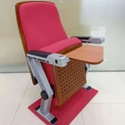 Church Auditorium Chair Writing Tablet Theater Armchair Conference Room Chair Folding Table