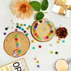 Round Beads Flat Beads Hot Selling 300 Pcs Acrylic Flat Round Charms Smiley Face Beads For Jewelry Making