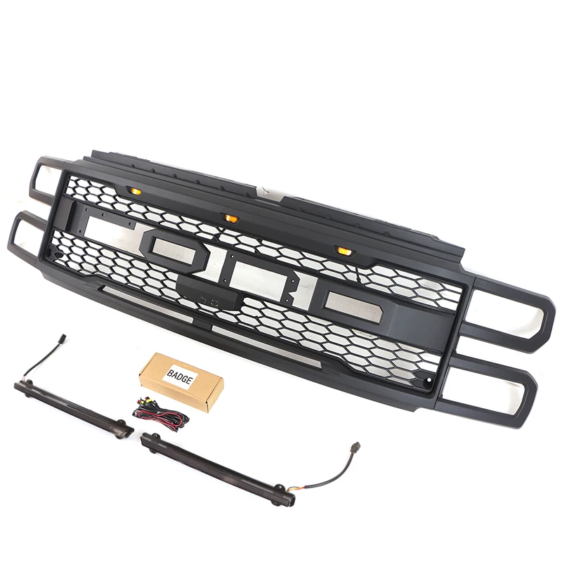 product 2024 new style front grille with amber light with light bar fit for ford f250 350 450-60