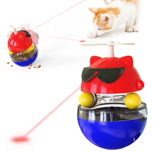 New Unique Multifunctional Accessories Automatic Cat Laser Moving Toy Rotation Interactive Ball Cat Toys