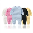Baby Baby Rompers 100% Cotton 100% Cotton Baby Romper Soft Breathable Long Sleeve Baby Clothes