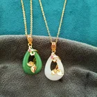 Necklace Agate Ellipticalhigh End Exquisite Clavicle Chain Ladies High Quality Necklace Agate Necklace