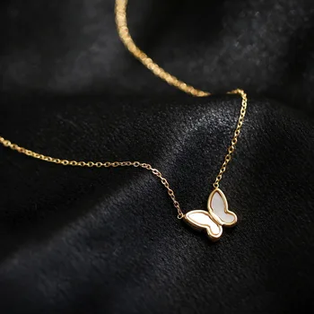 high quality 2020 butterfly necklace fashion shell necklace jewelry gold stainless steel jewelry