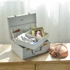 Custom Pu Leather Jewelry Suitcase Pu Leather Travel Storage Hard Case