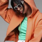 Women Autumn Simple Women Coat Autumn Classic Solid Zipper Hooded Ribbons Long Sleeve High Street Female Wear