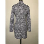 Design New Design Fashion Viscose Structure Whole Piece Long Sleeve Women Lady Woven Dress