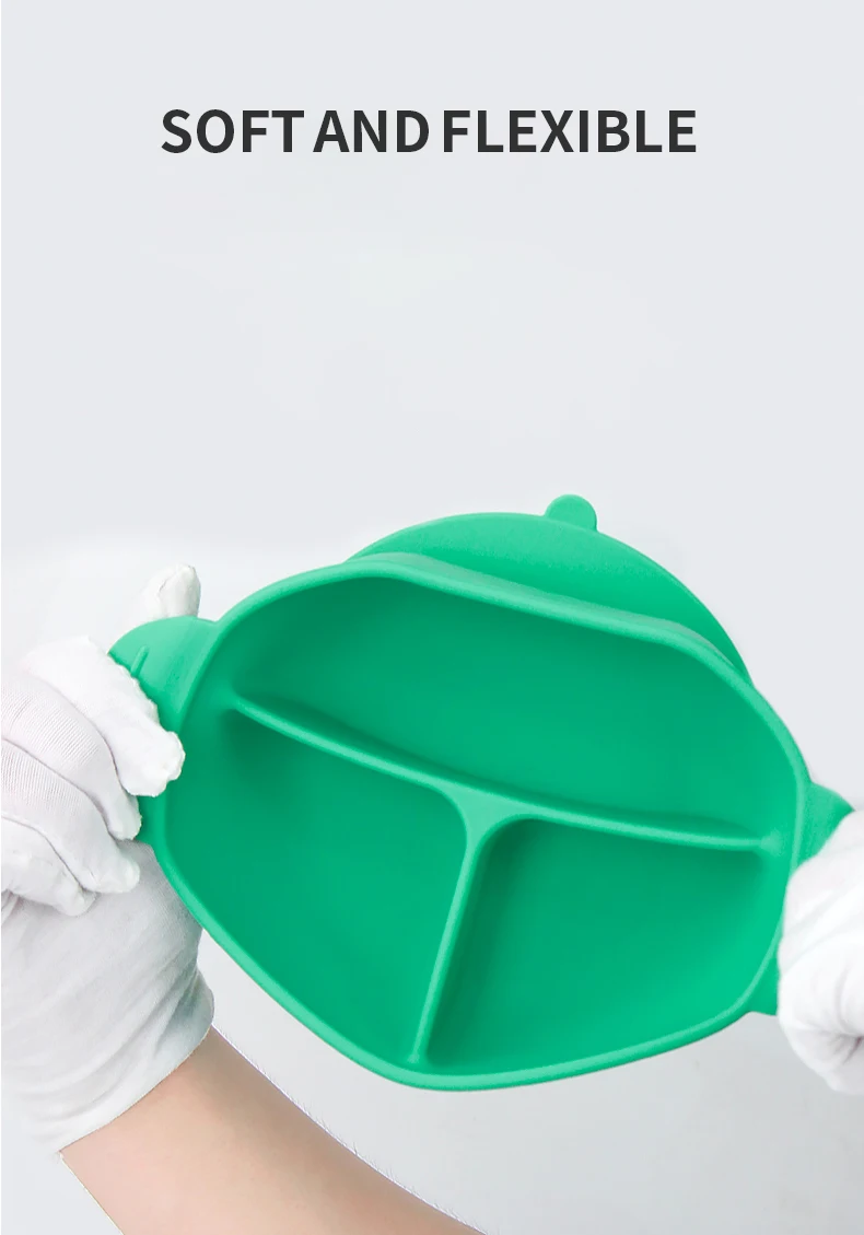 Custom Baby Feeding Bowl Set with Suction Cup Base Food Grade Non-Toxic BPA Free silicone baby bowl  for Toddlers