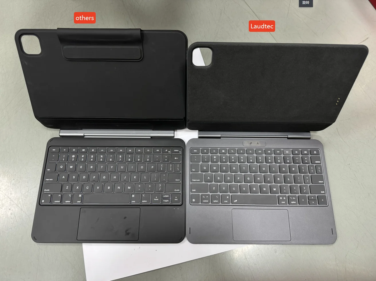 129 inch pu leather with 6 row qwerty backlit keys detachable magnetic cover-4