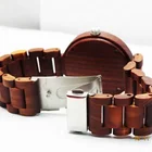 Bracelet Watch Quartz Women Bracelet Watch Minimalist Waterproof Wood Watch