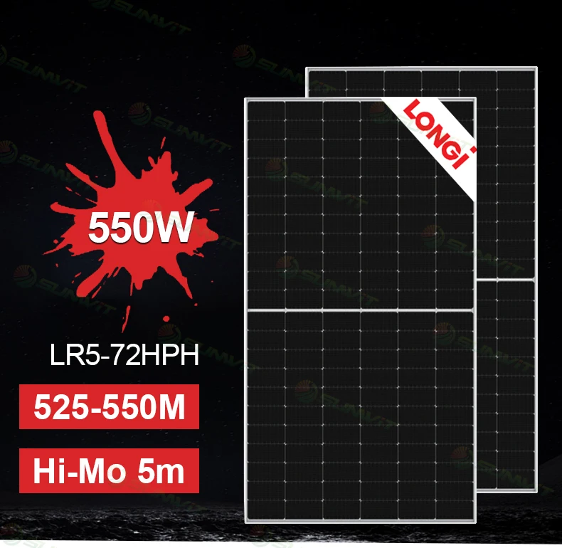 Longi 550w 545w 450w 555w 415w 410w 455wp Panel Europe Bifacial