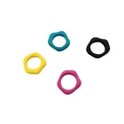 Shape Ring Ins Hot Macaron Color Doughnut Shape Acrylic Ring Set Irregular Geometric 4pc/set Resin Ring Silicon Jewelry