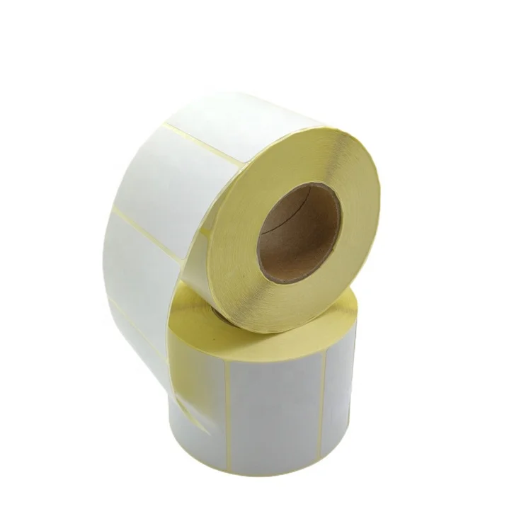 Factory Direct Selling 4*6 Adhesive Thermal Shipping Label Paper Roll,Yellow Transfer Barcode Label Roll Sticker factory