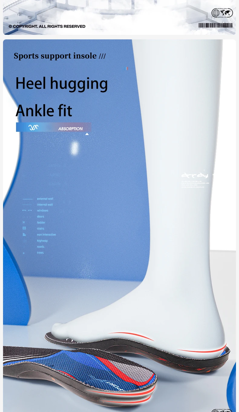 Custom Arch Support Sports Insoles Shock Absorbing Custom Arch Support Sports Insoles Shock Absorbing
