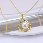 Pearl Factory Wholesale Gilded Large Natural Freshwater Baroque Pearl Pendant