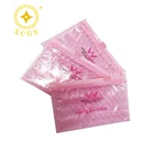 Padded Bags Reusable Plastic Zipper Bubble Padded Bags For Cosmetics Slider Zip Bags