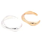 Silver Bracelet New Design Brass Plated With 18K Gold And Silver Organic Shape Chunky Women Jewelry Cuff Bracelet