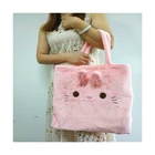 Wholesale Cheap Handbag High Quality Wholesale Cheap Soft Fashion Flannel Plush Print Women Bags Handbag