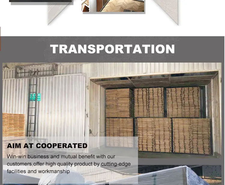 Interior gray deep relief pattern wooden floor High-quality environmentally friendly insulation