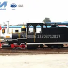 Train Price YIMIAO New Design Amusement Park Battery Steam Railway Track Train For Sale