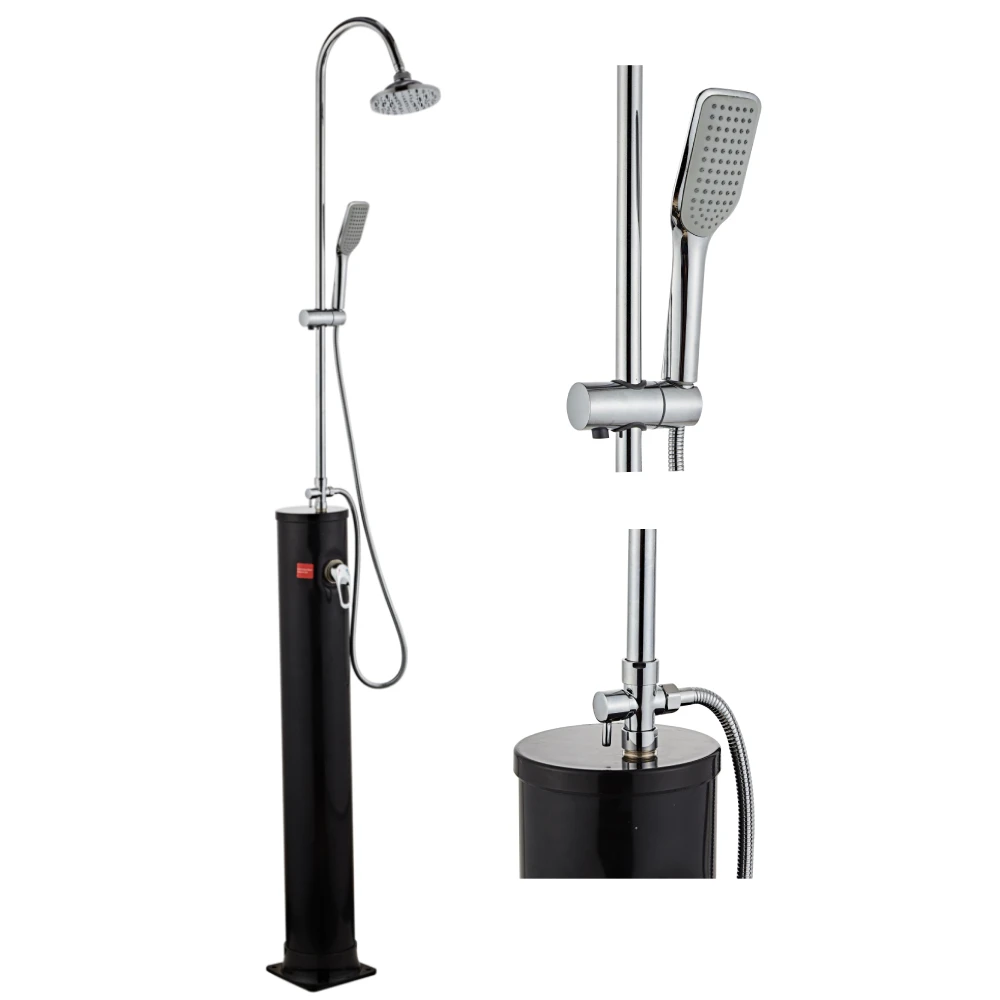 Durable Black Home Portable Shower Kit