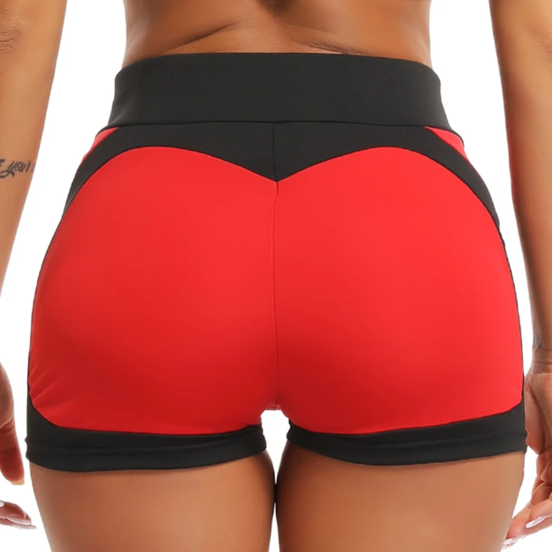 Women's bottom stitching slim yoga shorts women's sexy fitness sports shorts high elasticity casual shorts women