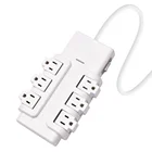 Power Strip Surge Protector Socket Rotating Power Strip 6 Outlet Socket Surge Protector Power Strip