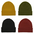 Warm Warm Hat Hot Sell Winter Warm Fashion 12 Colors Solid Color Knitted Beanie Hats