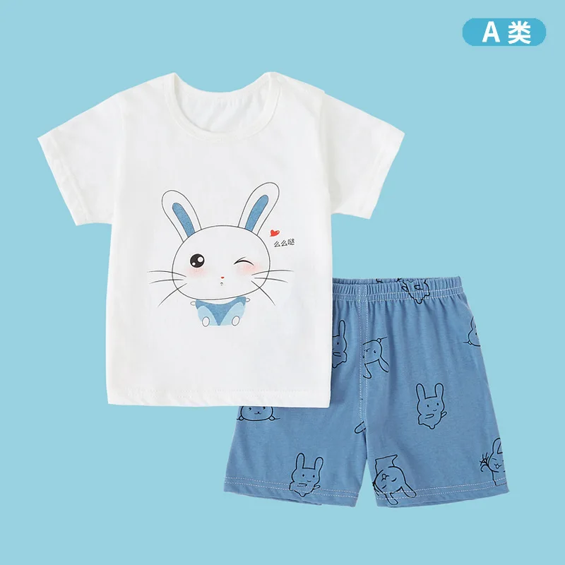 wholesale 100% cotton good quality baby summer clothes short sleeve boys clothes set children clothing