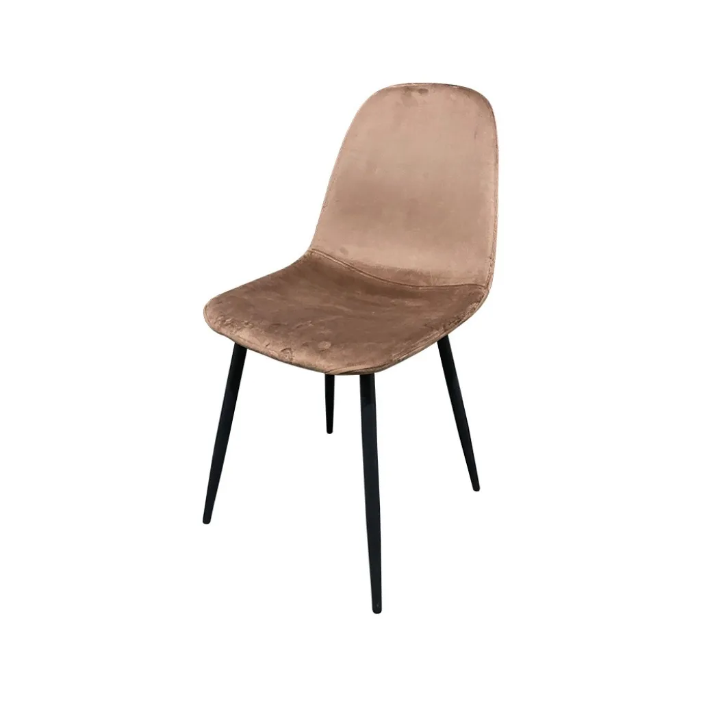 Hot Sale Modern Luxury Kitchen Chair With Metal Leg Colorful Seat Velour Upholstered Chairs For Living Room Dining Room Chair