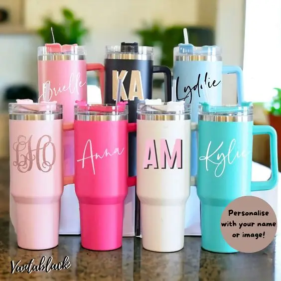 Wholesale Travel Mug Sublimation Blank Adventure Stainless Steel Cup 40oz 40 oz Tumbler with Handle and Straw