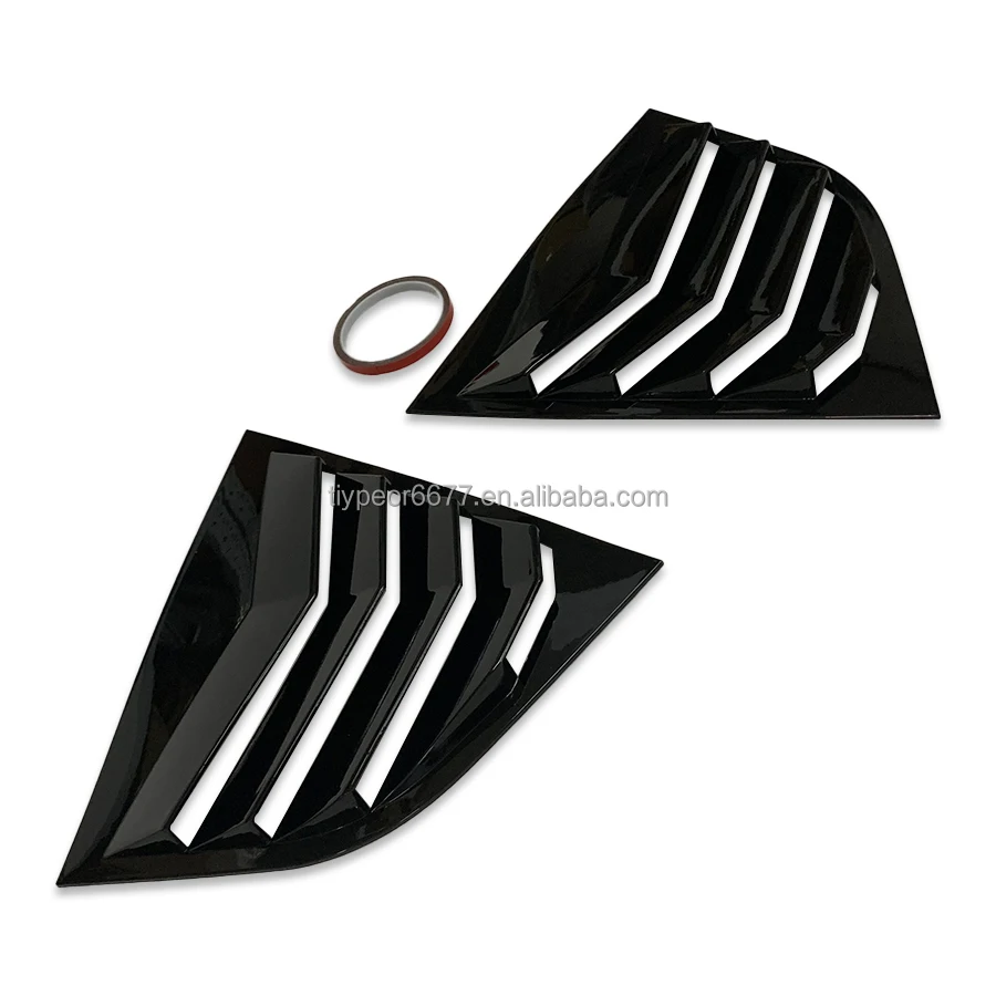 product tiypeor car window cover carbon look for skoda octavia 2015 2020 exterior rear side window louver auto car accessories-7