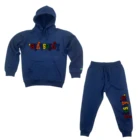 New Wholesale Hot Sale New Design Kids High Quality Custom Chenille Patch Hoodie Sweatsuit