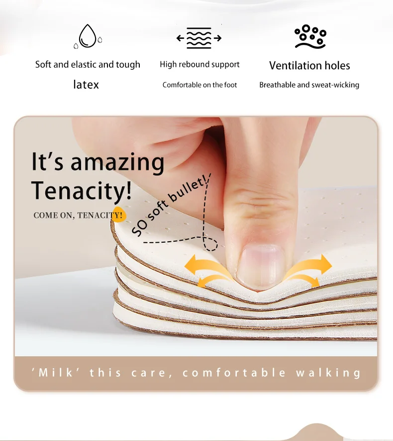 Wholesale Sports & Comfort Latex Leather Insoles With Ventilating Holes Wear-Resistant Shock-Absorbing Light Elastic MOQ 1 Pair Wholesale Sports & Comfort Latex Leather Insoles With Ventilating Holes Wear-Resistant Shock-Absorbing Light Elastic MOQ 1 Pair