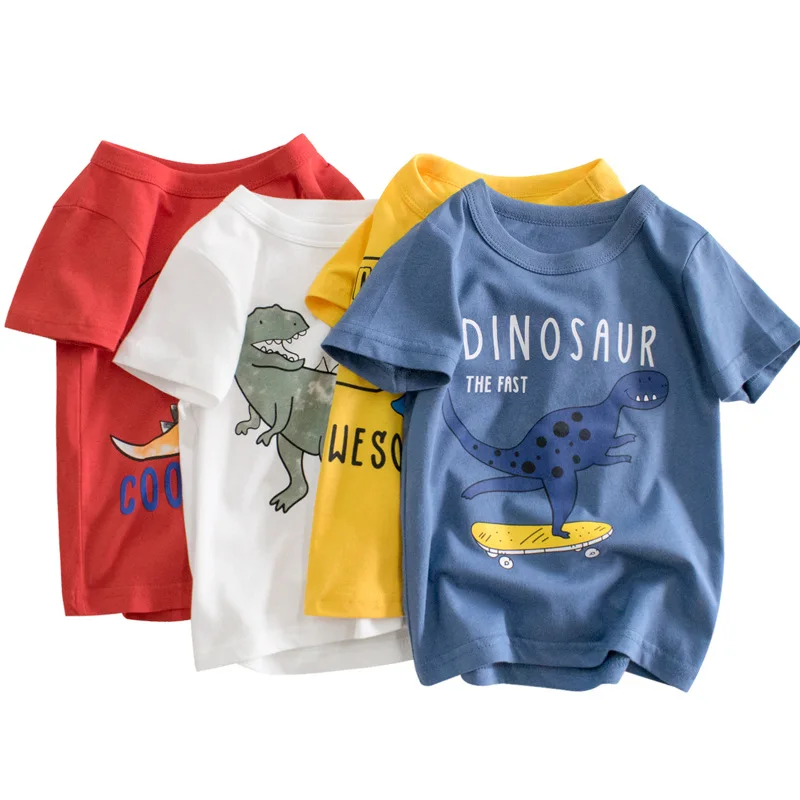 manufacturer Soft 100% Cotton CustomT-shirts Pattern Kids Apparel Short Sleeve Blank T-shirts Toddler Boys T-shirts