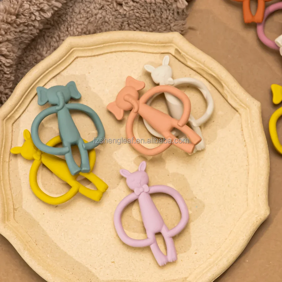 product bpa free custom kid baby teether durable infant chewing soft toys food grade silicone silicon nursing gift for newborns-2