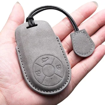 Leather Car Key Case Cover For GWM HAVAL H6 M6 ORA Good White IQ Key Holder Keychain Protection Accessories
