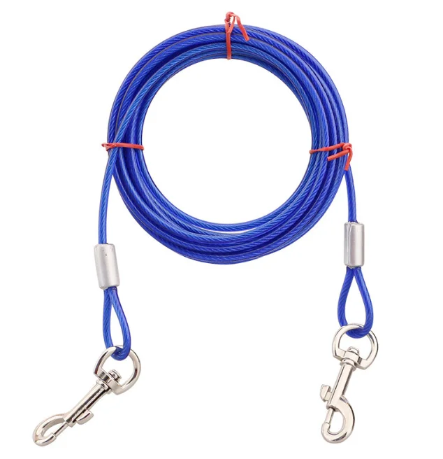 plastic coated wire dog lead