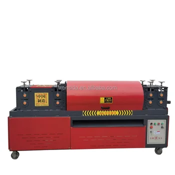 Bent steel pipe straightening new double rust-removing type straightening rust-removing and painting all-in-one machine