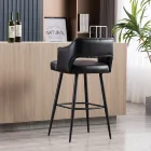 Home Furniture Modern Leather Bar Stool Chairs Metal High Bar Stool Chair