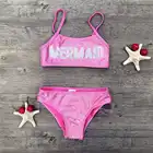 Girls Wholesale 2-8 Pink Sequin Child Bikini Custom Cute Kids Bikini For Girls 2021