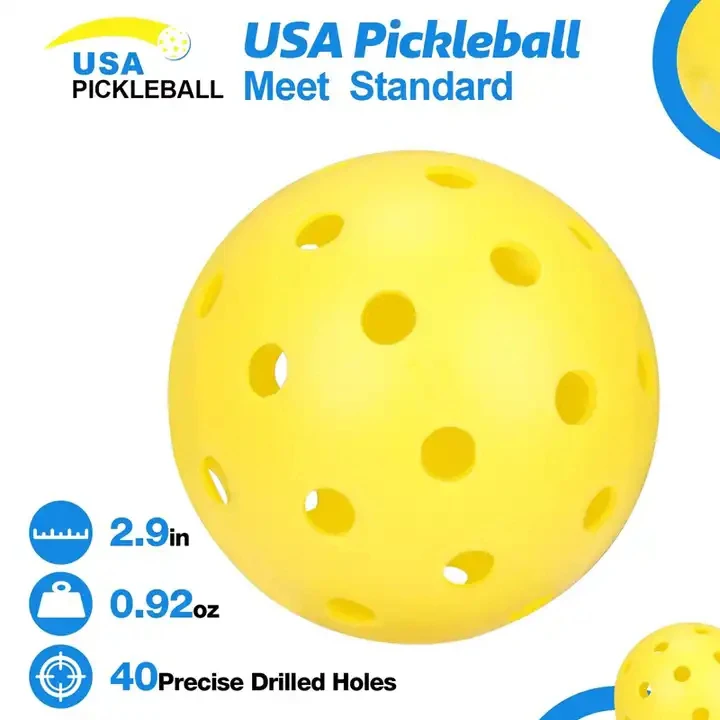 USAPA Approved 40 & 26 Holes 74mm PE Pickle balls