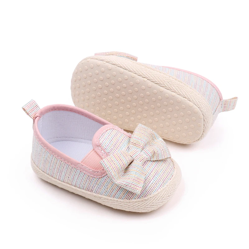 New Arriving Spring and Autumn Unlaced Bow Soft Soled Baby Toddler Shoes for Girls manufacture