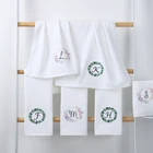 Towels Wholesale Soft Terry 100% Cotton Letters Embroidered Luxury Face Hand Towels With Custom Design