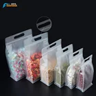 Pouch Bottom Bag Resealable Frosted Flat Bottom Pouch Packaging Cookies Packaging Mylar Ziplock Bags